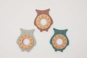 
                  
                    Owl silicone and wood teether
                  
                