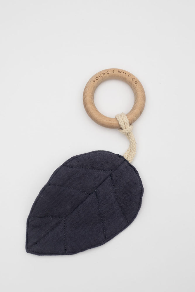 
                  
                    Leaf w/wooden ring teether
                  
                