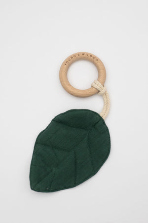 
                  
                    Leaf w/wooden ring teether
                  
                